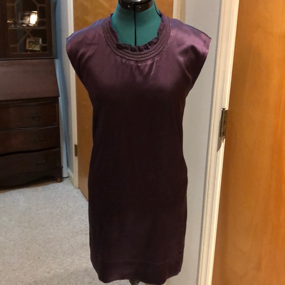 Theory silk purple dress.